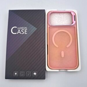 Luxeon IPhone 17 Pro Max Silicone Phone Case with Kickstand MagSafe Pink NEW